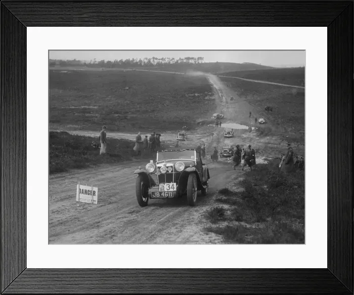 Framed Print : MG PA competing in a motoring trial, Bagshot Heath, Surrey, 1930s. Artist: Bill Brunell Framed Print : MG PA competing in a motoring trial, Bagshot Heath, Surrey, 1930s. Artist: Bill Brunell