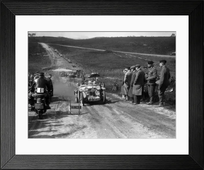 Framed Print : 1934 MG PA competing in a motoring trial, Bagshot Heath, Surrey, 1930s. Artist: Bill Brunell Framed Print : 1934 MG PA competing in a motoring trial, Bagshot Heath, Surrey, 1930s. Artist: Bill Brunell