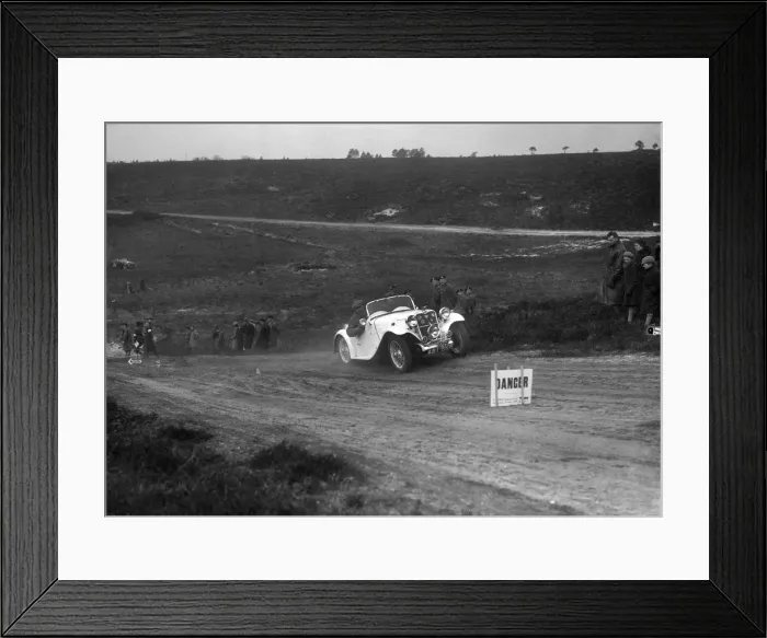 Framed Print : 1934 Singer Le Mans competing in a motoring trial, Bagshot Heath, Surrey, 1930s. Artist Framed Print : 1934 Singer Le Mans competing in a motoring trial, Bagshot Heath, Surrey, 1930s. Artist