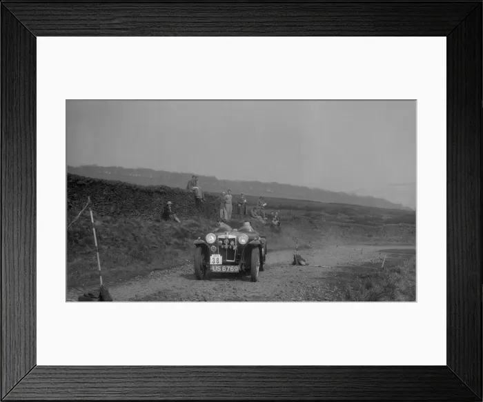 Framed Print : MG PA of A Frew competing in the Sunbac Inter-Club Team Trial, 1935. Artist: Bill Brunell Framed Print : MG PA of A Frew competing in the Sunbac Inter-Club Team Trial, 1935. Artist: Bill Brunell