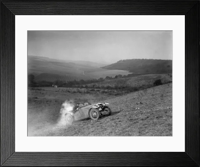 Framed Print : MG J2 competing in the London Motor Club Coventry Cup Trial, Knatts Hill, Kent, 1938 Framed Print : MG J2 competing in the London Motor Club Coventry Cup Trial, Knatts Hill, Kent, 1938