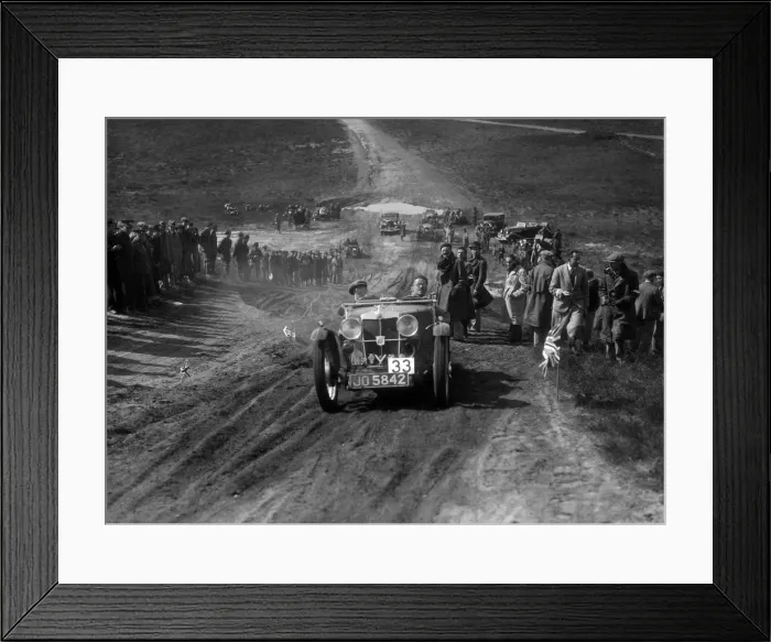 Framed Print : 1932 MG J2 competing in a motoring trial, Bagshot Heath, Surrey, 1930s. Artist: Bill Brunell Framed Print : 1932 MG J2 competing in a motoring trial, Bagshot Heath, Surrey, 1930s. Artist: Bill Brunell