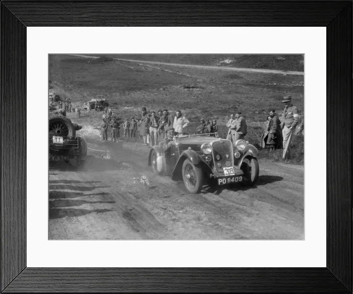 Framed Print : 1933 Singer competing in a motoring trial, Bagshot Heath, Surrey, 1930s. Artist: Bill Brunell Framed Print : 1933 Singer competing in a motoring trial, Bagshot Heath, Surrey, 1930s. Artist: Bill Brunell