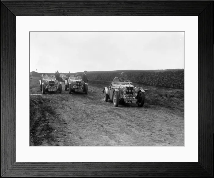Framed Print : MG NA Magnettes of Doreen and Denis Evans at the Sunbac Inter-Club Team Trial, 1935 Framed Print : MG NA Magnettes of Doreen and Denis Evans at the Sunbac Inter-Club Team Trial, 1935