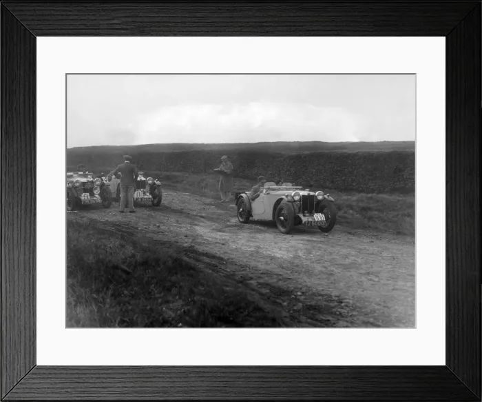 Framed Print : Cream Cracker Team MG PAs of Maurice Toulmin and Jack Bastock, Sunbac Inter-Club Team Trial, 1935