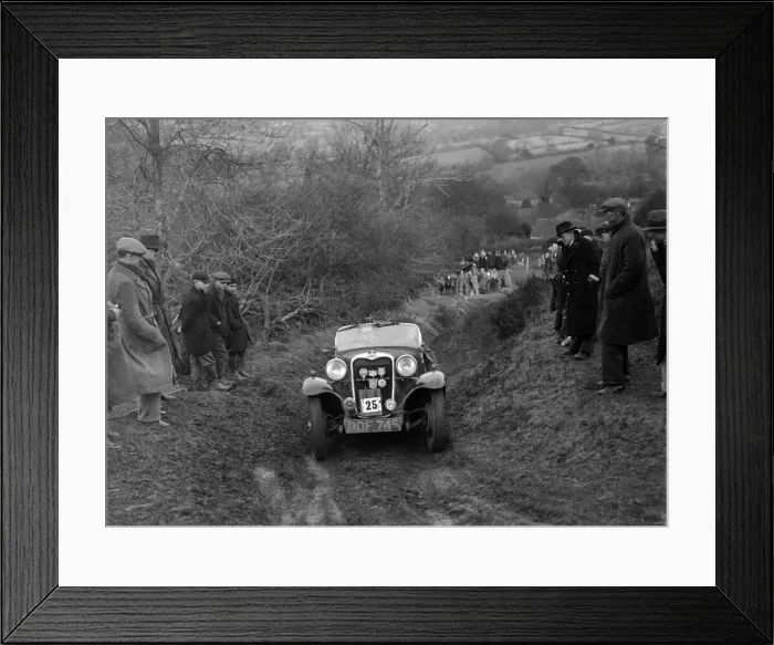 Framed Print : Singer of E Bunn competing in the MG Car Club Midland Centre Trial, 1938. Artist: Bill Brunell Framed Print : Singer of E Bunn competing in the MG Car Club Midland Centre Trial, 1938. Artist: Bill Brunell