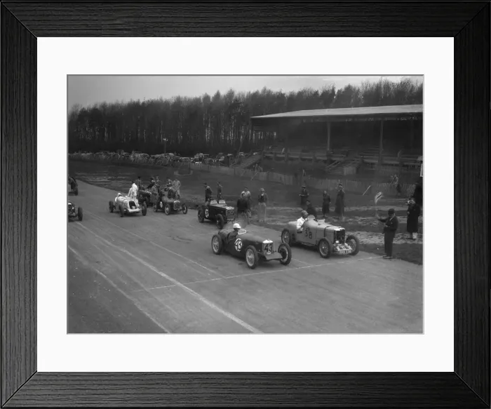 Framed Print : Riley Brooklands of H Hodgson and MG Magnette of H Levy, Donington Park, Leicestershire, 1935 Framed Print : Riley Brooklands of H Hodgson and MG Magnette of H Levy, Donington Park, Leicestershire, 1935