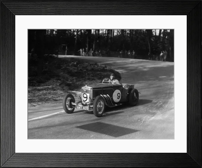 Framed Print : Frazer-Nash TT replica of G Casswell racing at Donington Park, Leicestershire, 1935 Framed Print : Frazer-Nash TT replica of G Casswell racing at Donington Park, Leicestershire, 1935