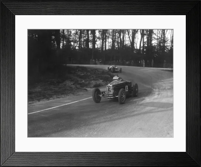 Framed Print : Bugatti Type 35B of Jock Leith leading a Riley Brooklands at Donington Park, Leicestershire, 1935 Framed Print : Bugatti Type 35B of Jock Leith leading a Riley Brooklands at Donington Park, Leicestershire, 1935