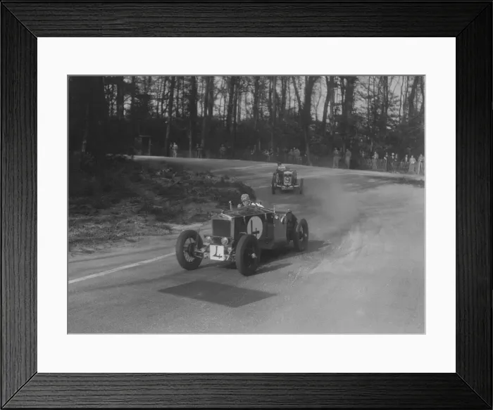 Framed Print : Two Frazer-Nash cars racing at Donington Park, Leicestershire, 1930s. Artist: Bill Brunell Framed Print : Two Frazer-Nash cars racing at Donington Park, Leicestershire, 1930s. Artist: Bill Brunell