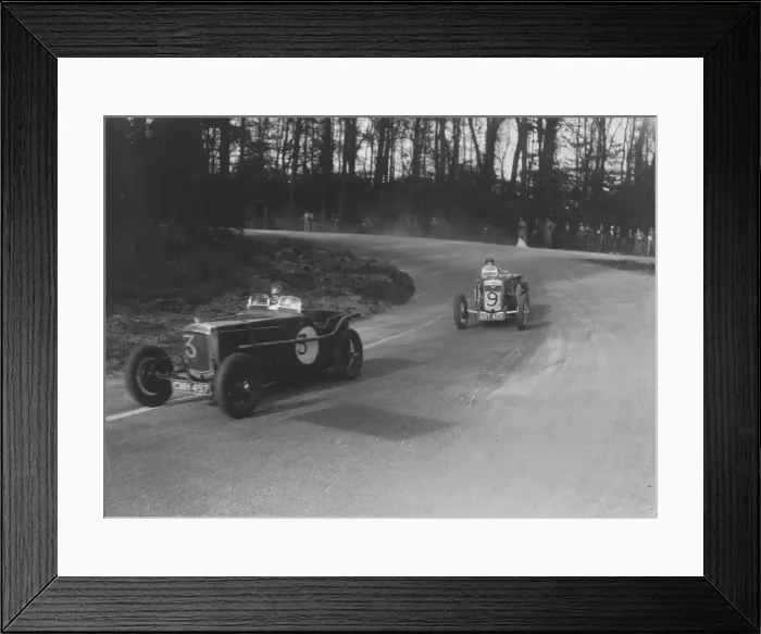 Framed Print : Two Frazer-Nash cars racing at Donington Park, Leicestershire, 1930s. Artist: Bill Brunell Framed Print : Two Frazer-Nash cars racing at Donington Park, Leicestershire, 1930s. Artist: Bill Brunell