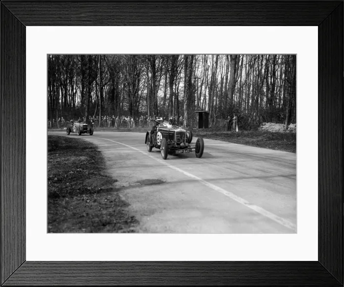 Framed Print : Frazer-Nash Byfleet II leading an MG at Donington Park, Leicestershire, 1935. Artist: Bill Brunell Framed Print : Frazer-Nash Byfleet II leading an MG at Donington Park, Leicestershire, 1935. Artist: Bill Brunell