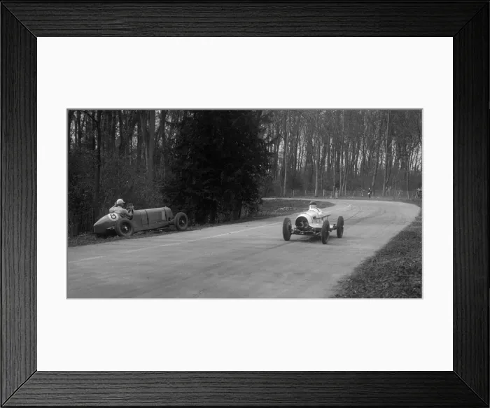 Framed Print : Hector Dobbs Riley Dobbs offset special passing Raymond Mays crashed ERA, Donington Park, 1935 Framed Print : Hector Dobbs Riley Dobbs offset special passing Raymond Mays crashed ERA, Donington Park, 1935