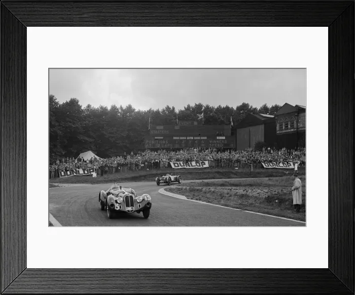 Framed Print : Alfa Romeo of Hugh Hunter leading a Riley at Crystal Palace, London, 1939. Artist: Bill Brunell Framed Print : Alfa Romeo of Hugh Hunter leading a Riley at Crystal Palace, London, 1939. Artist: Bill Brunell