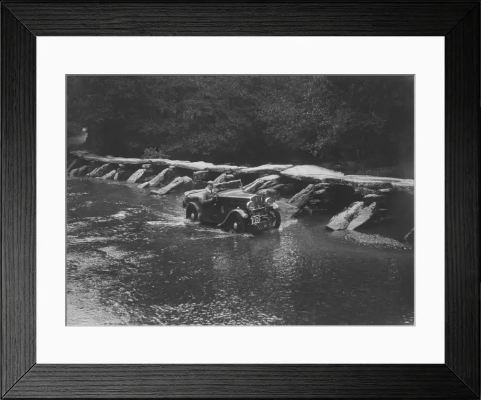 Framed Print : Triumph competing in the Mid Surrey AC Barnstaple Trial, Tarr Steps, Exmoor, Somerset, 1934 Framed Print : Triumph competing in the Mid Surrey AC Barnstaple Trial, Tarr Steps, Exmoor, Somerset, 1934