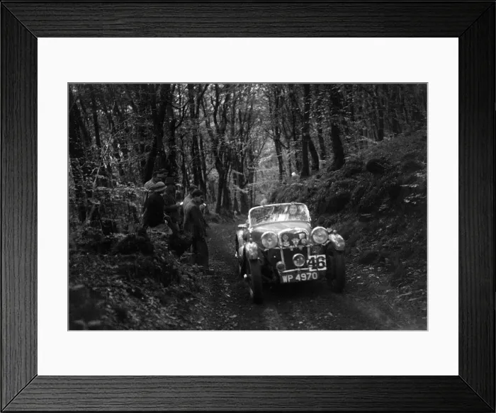 Framed Print : Singer Le Mans competing in the Mid Surrey AC Barnstaple Trial, 1934. Artist: Bill Brunell Framed Print : Singer Le Mans competing in the Mid Surrey AC Barnstaple Trial, 1934. Artist: Bill Brunell