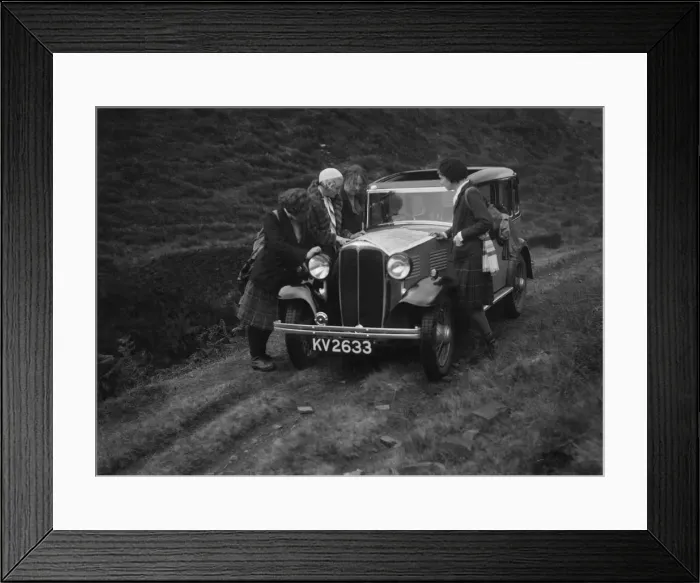 Framed Print : Kitty Brunell road testing a Standard Little Twelve saloon, c1932. Artist: Bill Brunell Framed Print : Kitty Brunell road testing a Standard Little Twelve saloon, c1932. Artist: Bill Brunell
