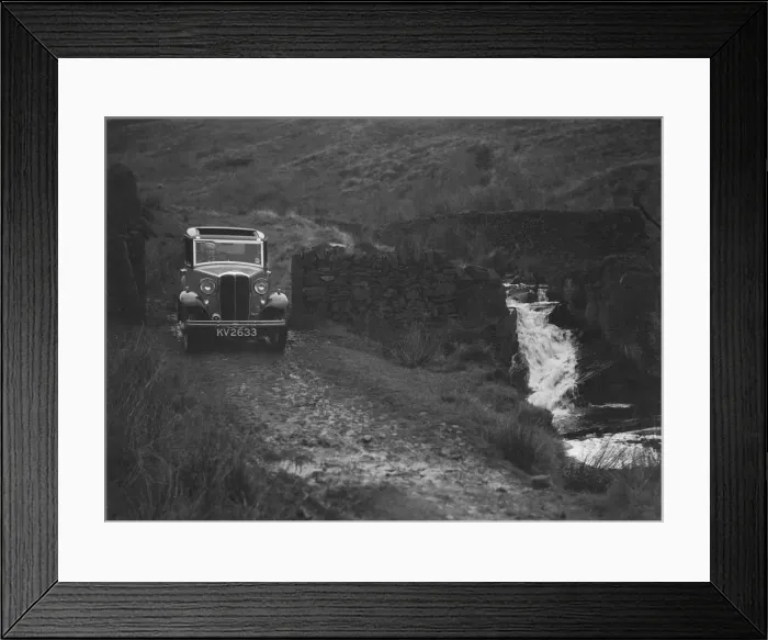 Framed Print : Kitty Brunell road testing a Standard Little Twelve saloon, c1932. Artist: Bill Brunell Framed Print : Kitty Brunell road testing a Standard Little Twelve saloon, c1932. Artist: Bill Brunell