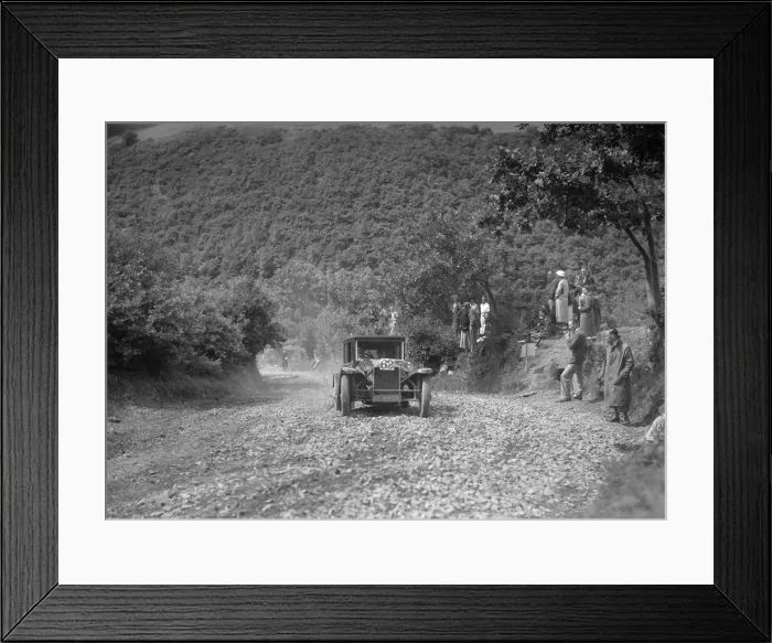Framed Print : Lancia Lambda saloon competing in the Mid Surrey AC Barnstaple Trial, Beggars Roost, Devon, 1934 Framed Print : Lancia Lambda saloon competing in the Mid Surrey AC Barnstaple Trial, Beggars Roost, Devon, 1934