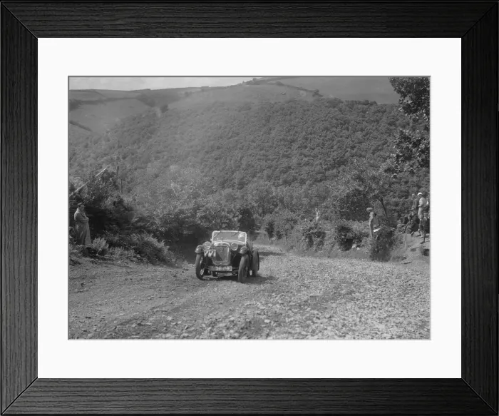 Framed Print : Austin 65 competing in the Mid Surrey AC Barnstaple Trial, Beggars Roost, Devon, 1934 Framed Print : Austin 65 competing in the Mid Surrey AC Barnstaple Trial, Beggars Roost, Devon, 1934