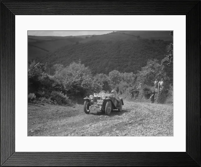 Framed Print : MG PA competing in the Mid Surrey AC Barnstaple Trial, Beggars Roost, Devon, 1934 Framed Print : MG PA competing in the Mid Surrey AC Barnstaple Trial, Beggars Roost, Devon, 1934