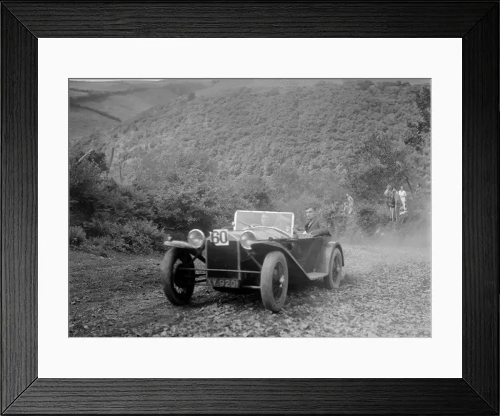 Framed Print : Lancia Lambda open tourer at the Mid Surrey AC Barnstaple Trial, Beggars Roost, Devon, 1934 Framed Print : Lancia Lambda open tourer at the Mid Surrey AC Barnstaple Trial, Beggars Roost, Devon, 1934