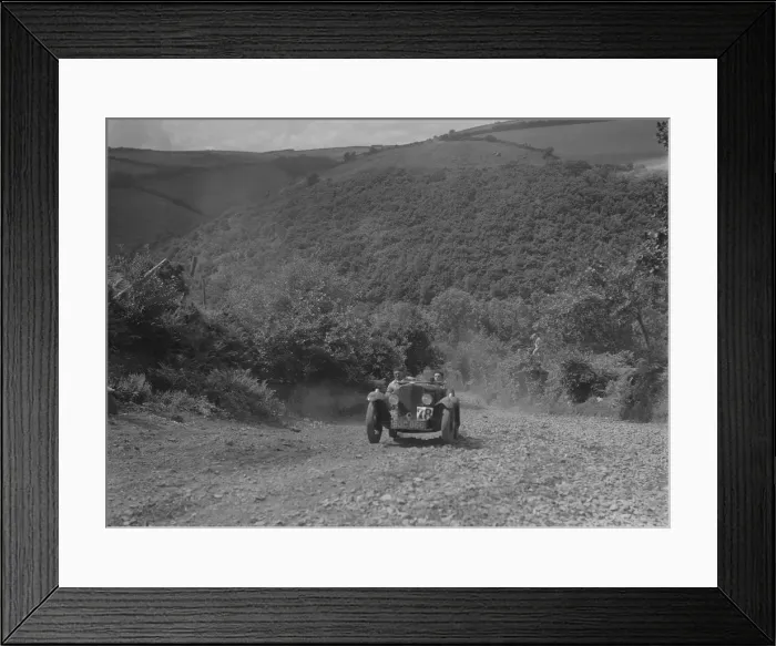 Framed Print : Rover Meteor Speed Twenty at the Mid Surrey AC Barnstaple Trial, Beggars Roost, Devon, 1934 Framed Print : Rover Meteor Speed Twenty at the Mid Surrey AC Barnstaple Trial, Beggars Roost, Devon, 1934