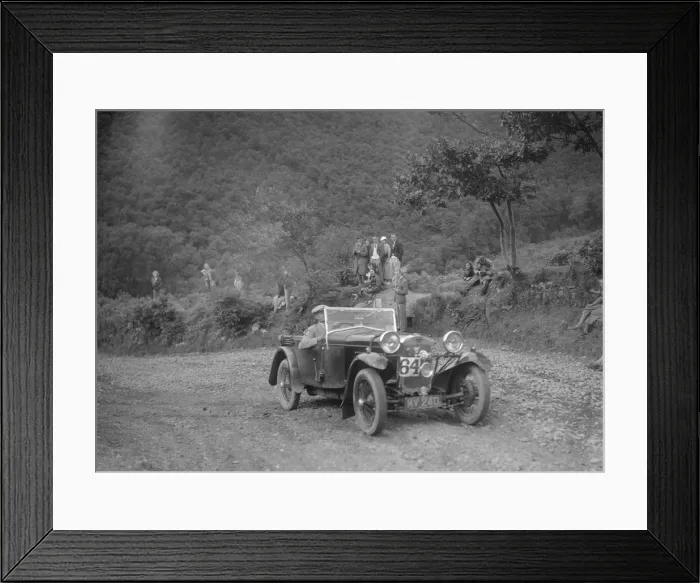 Framed Print : Frazer-Nash competing in the Mid Surrey AC Barnstaple Trial, Beggars Roost, Devon, 1934 Framed Print : Frazer-Nash competing in the Mid Surrey AC Barnstaple Trial, Beggars Roost, Devon, 1934