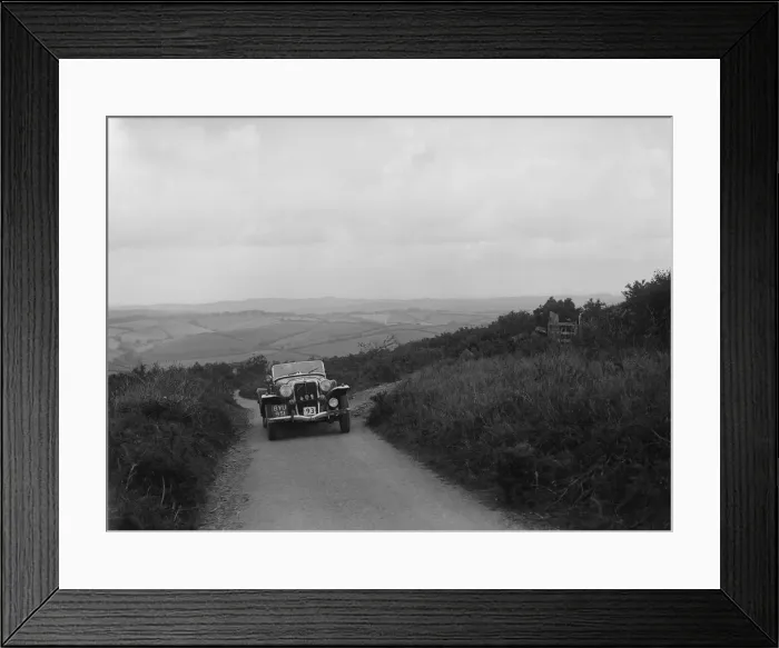 Framed Print : Jensen V8 of Alan Whiddington competing in the MCC Torquay Rally, 1938. Artist: Bill Brunell Framed Print : Jensen V8 of Alan Whiddington competing in the MCC Torquay Rally, 1938. Artist: Bill Brunell