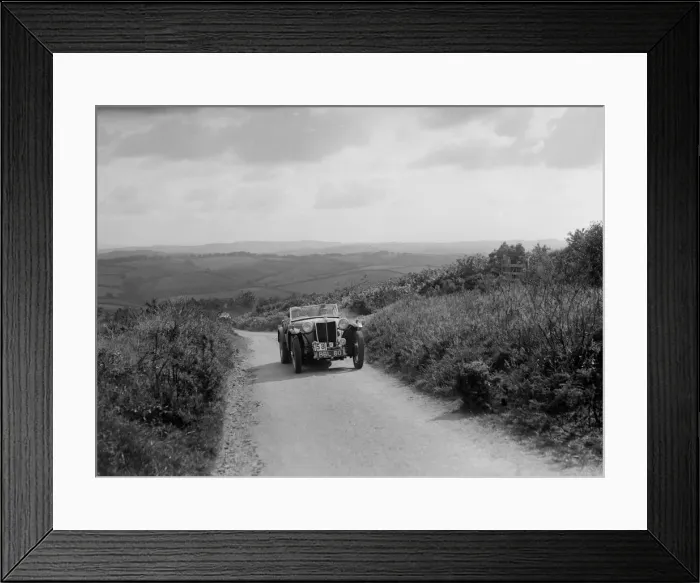 Framed Print : MG TA of JES Jones of the Cream Cracker Team competing in the MCC Torquay Rally, 1938 Framed Print : MG TA of JES Jones of the Cream Cracker Team competing in the MCC Torquay Rally, 1938
