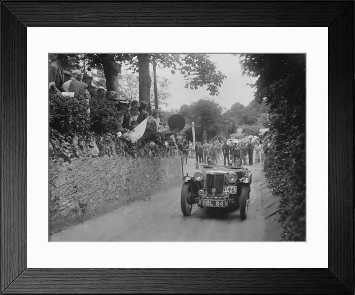 Framed Print : MG TA of Archie Langley of the Three Musketeers team, MCC Torquay Rally, Torbay, Devon, 1938 Framed Print : MG TA of Archie Langley of the Three Musketeers team, MCC Torquay Rally, Torbay, Devon, 1938