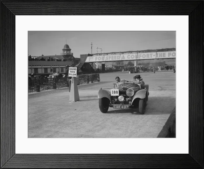 Framed Print : Jaguar SS 100 competing in the JCC Rally, Brooklands, Surrey, 1939. Artist: Bill Brunell Framed Print : Jaguar SS 100 competing in the JCC Rally, Brooklands, Surrey, 1939. Artist: Bill Brunell