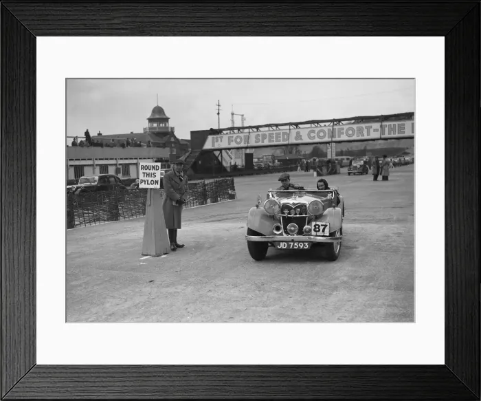 Framed Print : Riley Lynx competing in the JCC Rally, Brooklands, Surrey, 1939. Artist: Bill Brunell Framed Print : Riley Lynx competing in the JCC Rally, Brooklands, Surrey, 1939. Artist: Bill Brunell