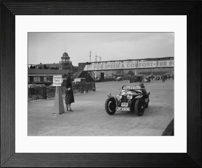 Framed Print : Riley Imp competing in the JCC Rally, Brooklands, Surrey, 1939. Artist: Bill Brunell Framed Print : Riley Imp competing in the JCC Rally, Brooklands, Surrey, 1939. Artist: Bill Brunell