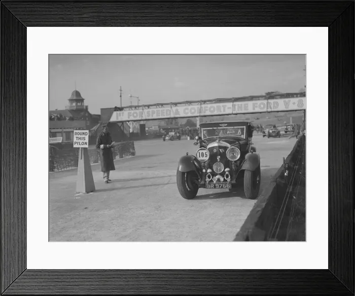 Framed Print : 6. 5 litre Bentley saloon competing in the JCC Rally, Brooklands, Surrey, 1939. Artist: Bill Brunell Framed Print : 6. 5 litre Bentley saloon competing in the JCC Rally, Brooklands, Surrey, 1939. Artist: Bill Brunell