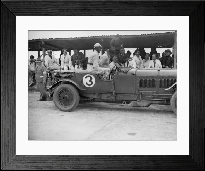 Framed Print : Winning Bentley of Jack Dunfee and Woolf Barnato, BARC 6-Hour Race, Brooklands, Surrey Framed Print : Winning Bentley of Jack Dunfee and Woolf Barnato, BARC 6-Hour Race, Brooklands, Surrey