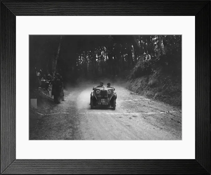Framed Print : Morris Minor of JWP Bolton taking part in a motoring trial, c1930s. Artist: Bill Brunell Framed Print : Morris Minor of JWP Bolton taking part in a motoring trial, c1930s. Artist: Bill Brunell