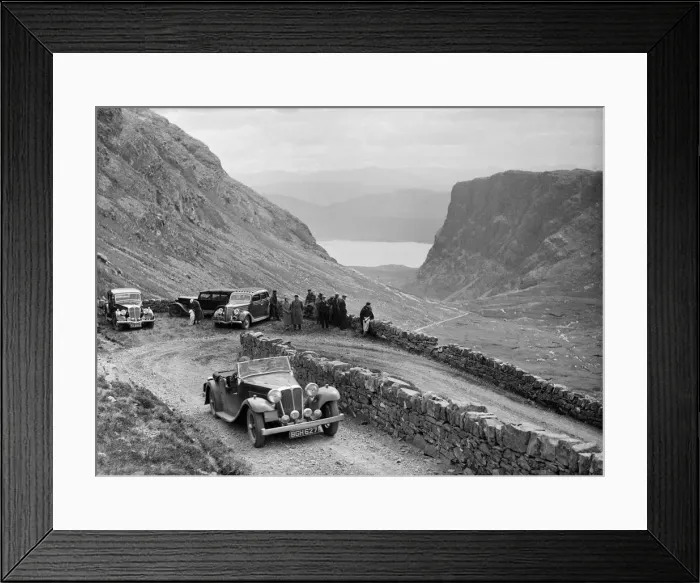 Framed Print : SS Jaguar 1 competing in the RSAC Scottish Rally, 1936. Artist: Bill Brunell Framed Print : SS Jaguar 1 competing in the RSAC Scottish Rally, 1936. Artist: Bill Brunell