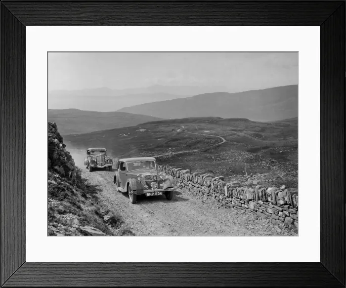 Framed Print : Riley of Miss F Walker leading a Hudson Eight at the RSAC Scottish Rally, 1936. Artist Framed Print : Riley of Miss F Walker leading a Hudson Eight at the RSAC Scottish Rally, 1936. Artist