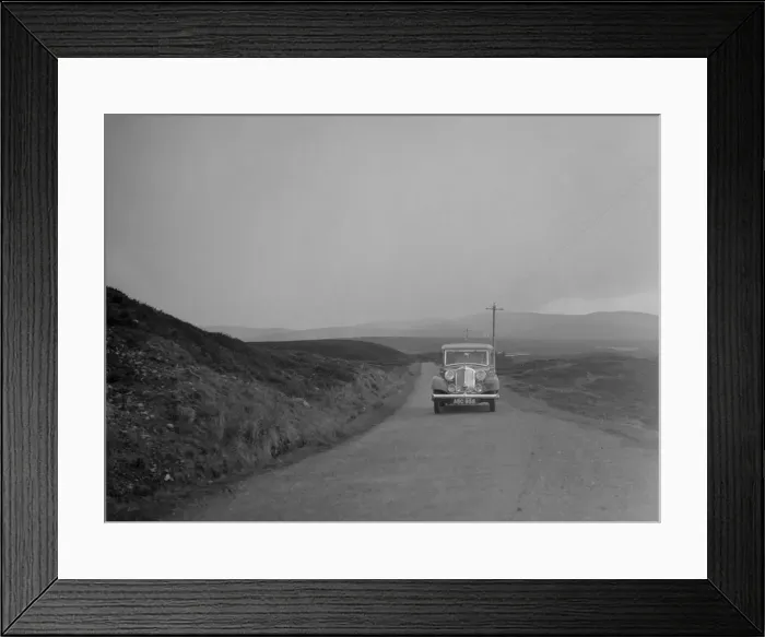 Framed Print : Rover of SJ Clutterbuck competing in the RSAC Scottish Rally, 1936. Artist: Bill Brunell Framed Print : Rover of SJ Clutterbuck competing in the RSAC Scottish Rally, 1936. Artist: Bill Brunell