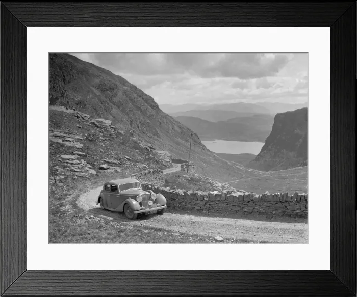 Framed Print : SS Jaguar of CL Bembridge competing in the RSAC Scottish Rally, 1936. Artist: Bill Brunell Framed Print : SS Jaguar of CL Bembridge competing in the RSAC Scottish Rally, 1936. Artist: Bill Brunell