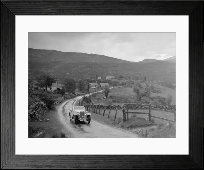 Framed Print : Singer Nine Sports of Miss MC Sherer competing in the RSAC Scottish Rally, 1936. Artist Framed Print : Singer Nine Sports of Miss MC Sherer competing in the RSAC Scottish Rally, 1936. Artist