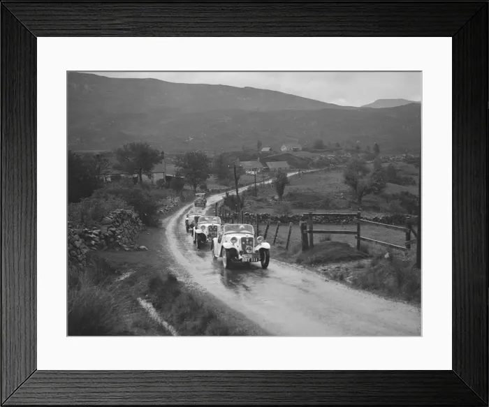 Framed Print : Two Singer Le Mans cars competing in the RSAC Scottish Rally, 1936. Artist: Bill Brunell Framed Print : Two Singer Le Mans cars competing in the RSAC Scottish Rally, 1936. Artist: Bill Brunell