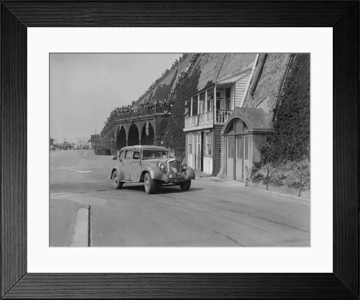 Framed Print : Wolseley saloon of HB Brownright and HE Symons on Madeira Drive, Brighton, RAC Rally, 1939 Framed Print : Wolseley saloon of HB Brownright and HE Symons on Madeira Drive, Brighton, RAC Rally, 1939