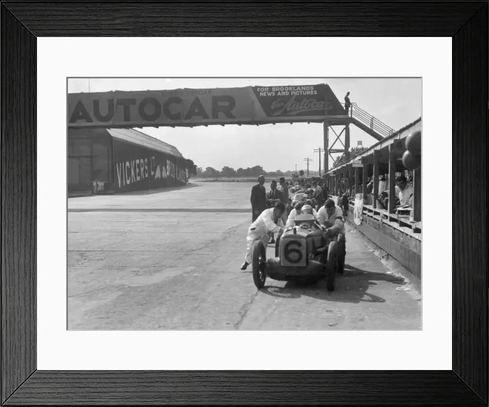 Framed Print : Rubber Duck, works Austin 7 of Charles Goodacre in the pits, BRDC 500 Mile Race Framed Print : Rubber Duck, works Austin 7 of Charles Goodacre in the pits, BRDC 500 Mile Race