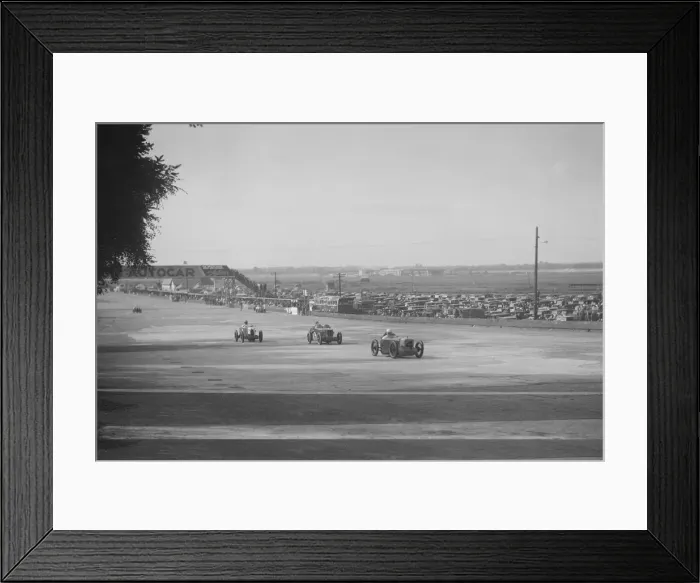 Framed Print : Rubber Duck, Austin 7 of LP Driscoll, leading two MG Cs, BRDC 500 Mile Race, Brooklands, 1931 Framed Print : Rubber Duck, Austin 7 of LP Driscoll, leading two MG Cs, BRDC 500 Mile Race, Brooklands, 1931