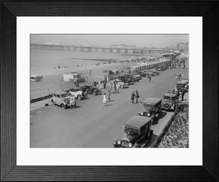 Framed Print : B&HMC Brighton Motor Rally, Madeira Drive, Brighton, Sussex, 1930. Artist: Bill Brunell Framed Print : B&HMC Brighton Motor Rally, Madeira Drive, Brighton, Sussex, 1930. Artist: Bill Brunell