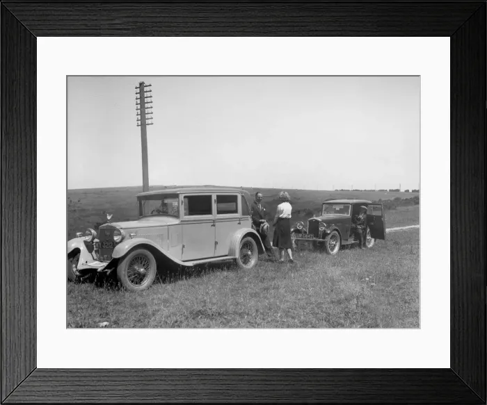 Framed Print : Wolseley Hornet of JW Whalley and Kitty Brunells Bianchi saloon, B&HMC Brighton Motor Rally Framed Print : Wolseley Hornet of JW Whalley and Kitty Brunells Bianchi saloon, B&HMC Brighton Motor Rally