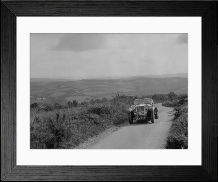 Framed Print : Singer B37 1. 5 litre sports of EB Booth of the Autosports team at the MCC Torquay Rally, 1938 Framed Print : Singer B37 1. 5 litre sports of EB Booth of the Autosports team at the MCC Torquay Rally, 1938