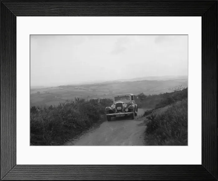 Framed Print : Railton saloon competing in the MCC Torquay Rally, 1938. Artist: Bill Brunell Framed Print : Railton saloon competing in the MCC Torquay Rally, 1938. Artist: Bill Brunell